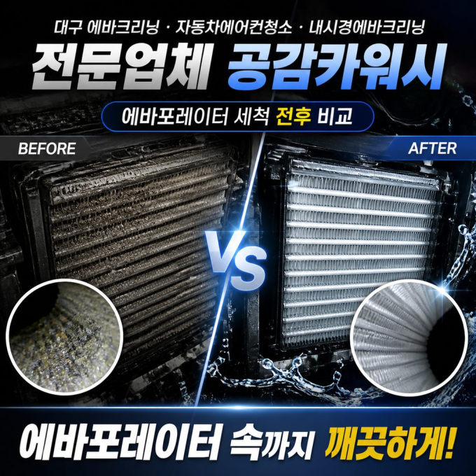 대구에바크리닝 자동차에어컨청소내시경에바크리닝 공감카워시